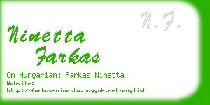ninetta farkas business card
